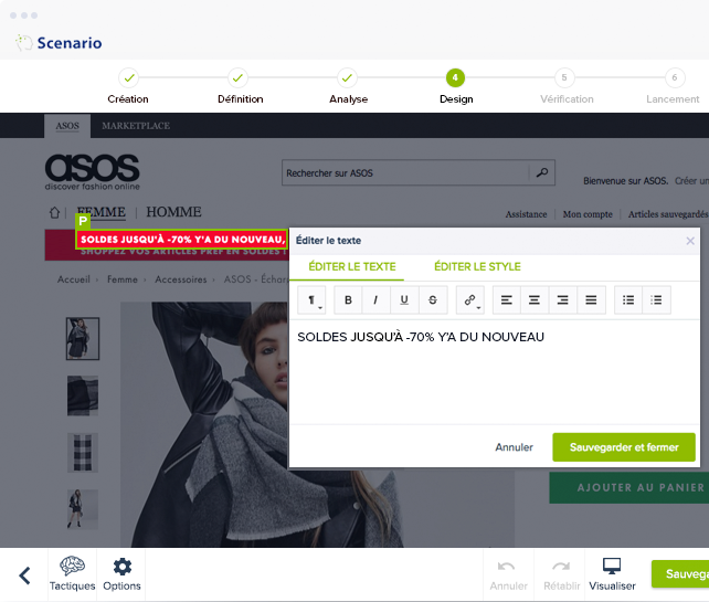 screen from Scenario App showing the dashboard