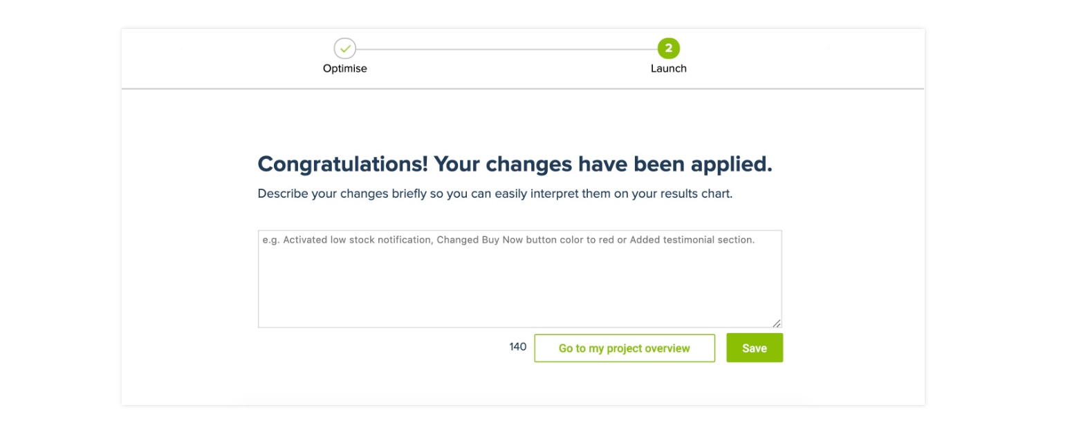 ab test results page leave note